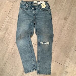NWT❤️‍🔥Abercrombie Girl’s Crossover Waist Straight Jeans 13/14